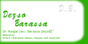 dezso barassa business card